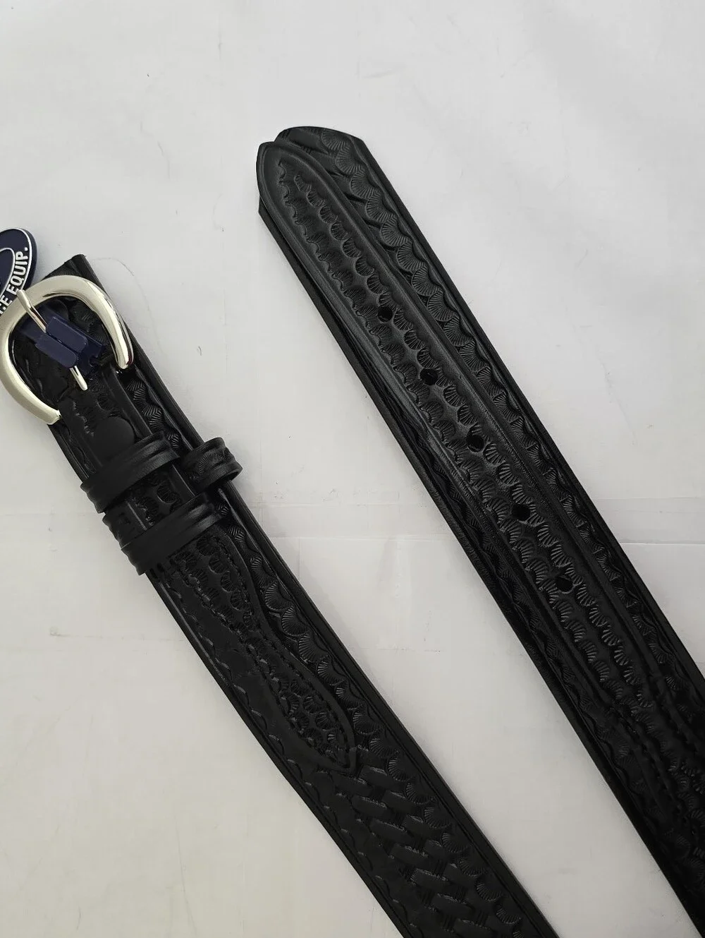 new DUTYMAN size 32 Full Grain Leather Basketweave Service Belt Law Security
